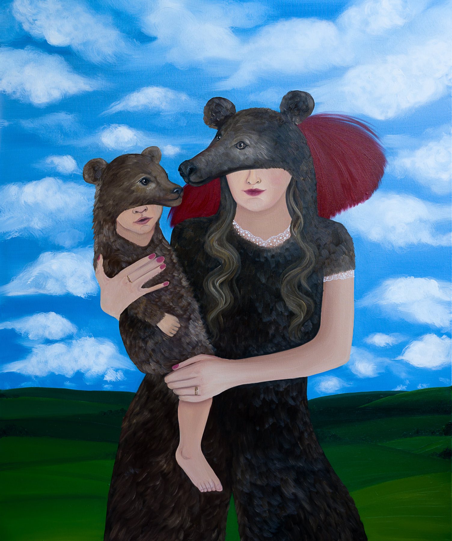 Mama Bear, oil painting by Elleny Gherghe