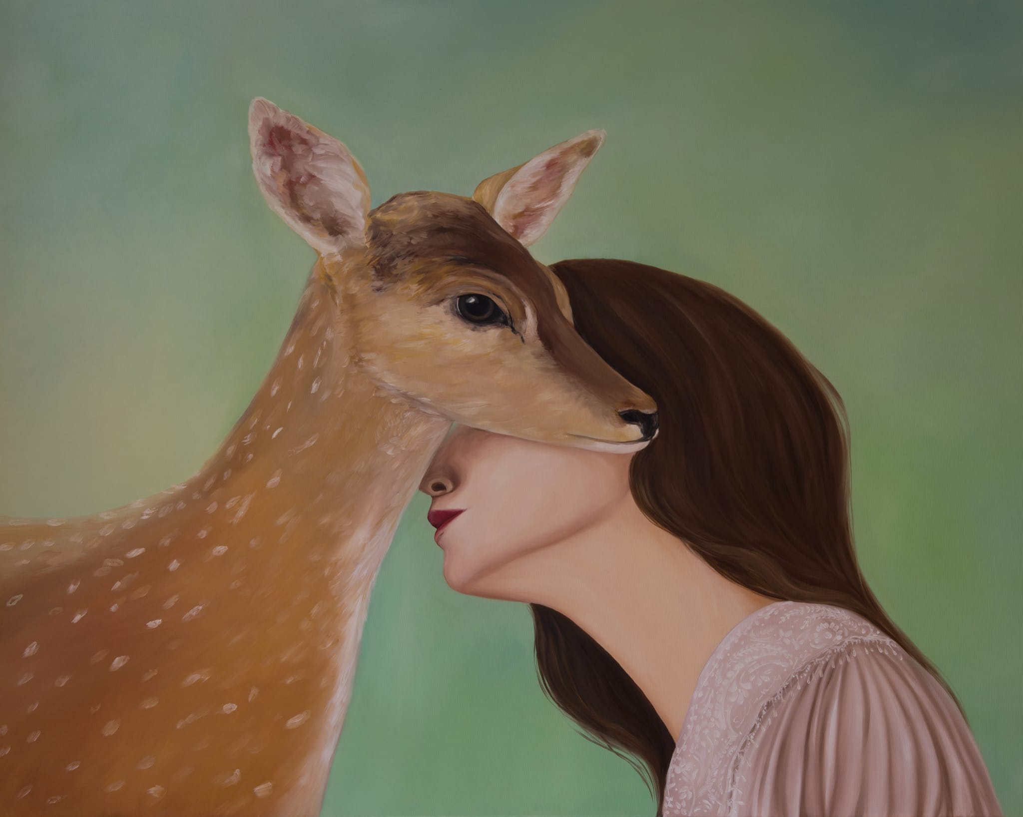 Whisperings of love, oil painting by Elleny Gherghe